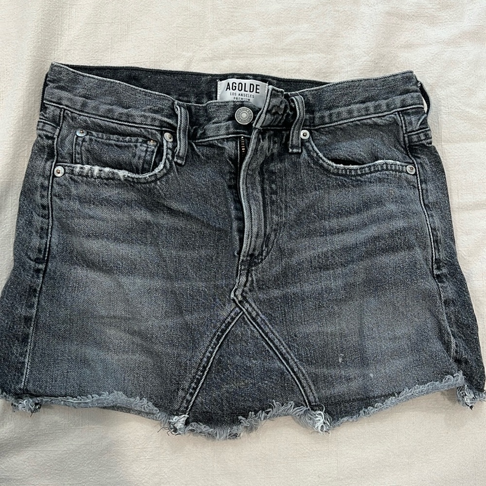 Agolde mini skirt grey